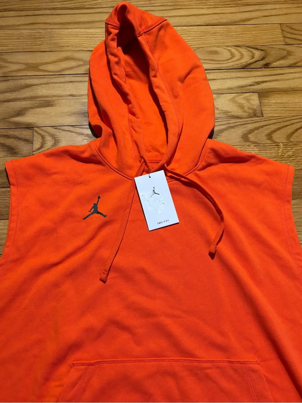 NIKE JORDAN JUMPMAN DRI FIT SLEEVELESS HOODIE Men’s Sz Large New!!